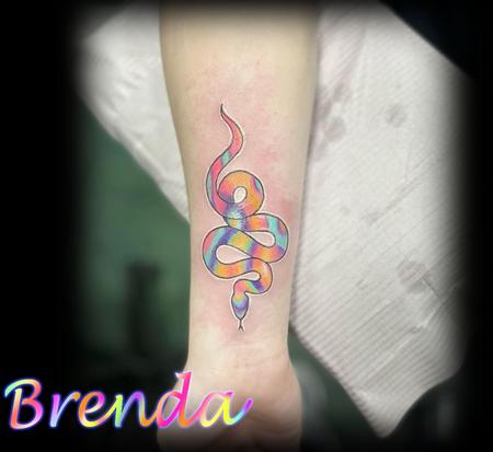 Tattoos - rainbow snake  - 143621